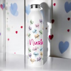 botella termica corazones
