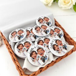 Espejo caricatura divertida según profesión