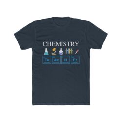 Camiseta química divertida – “CHEMISTRY” con elementos y laboratorio