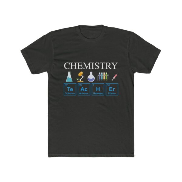 Camiseta química divertida – “CHEMISTRY” con elementos y laboratorio - Imagen 2