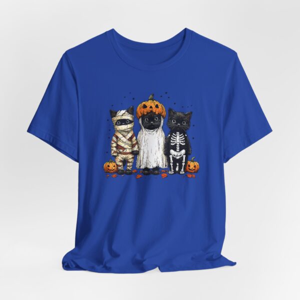 Camiseta “Gatos Halloween” – Momia, fantasma y esqueleto - Imagen 11