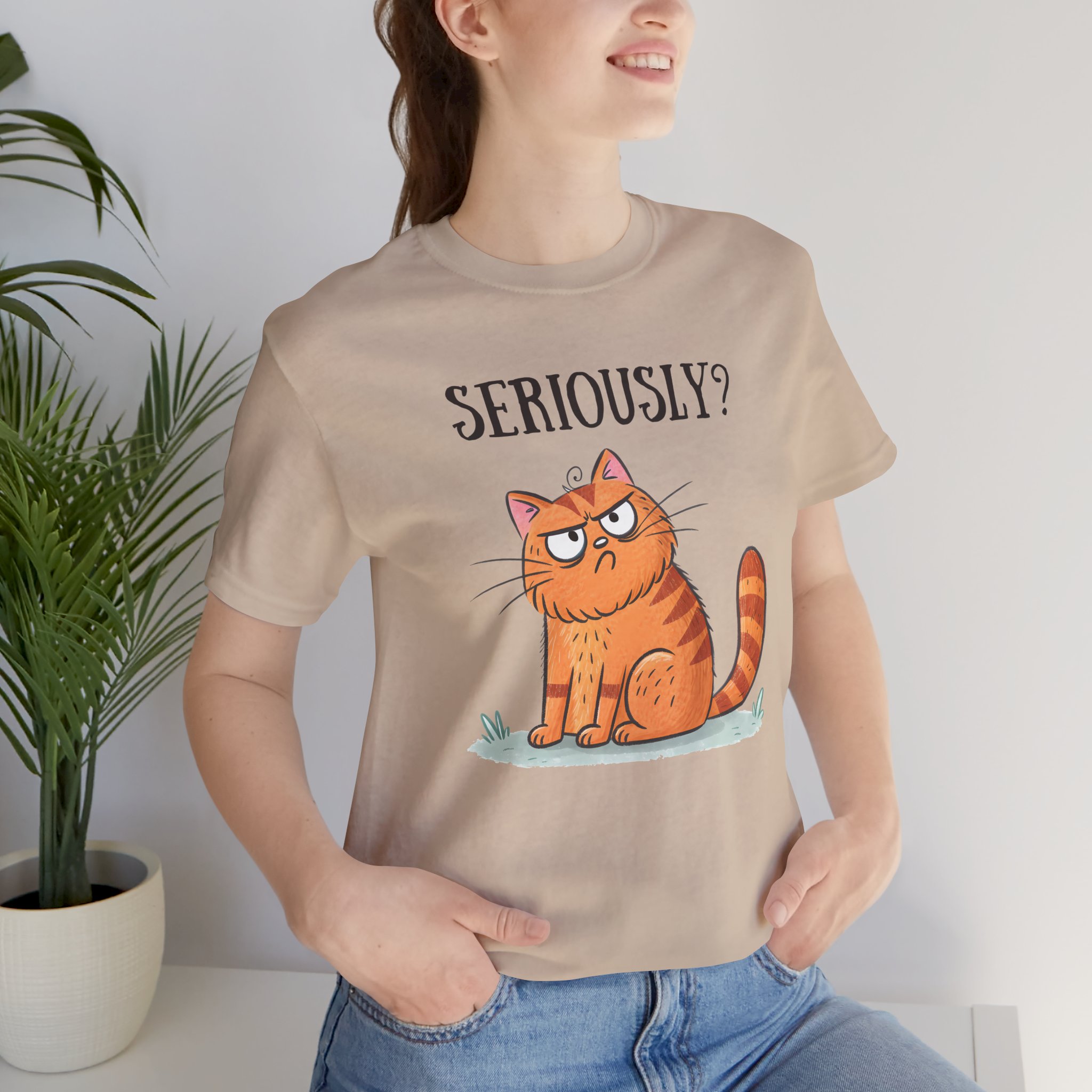 Camiseta divertida “Seriously?” – Gato sarcástico - Imagen 5