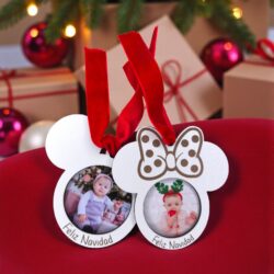 marco navideño con foto