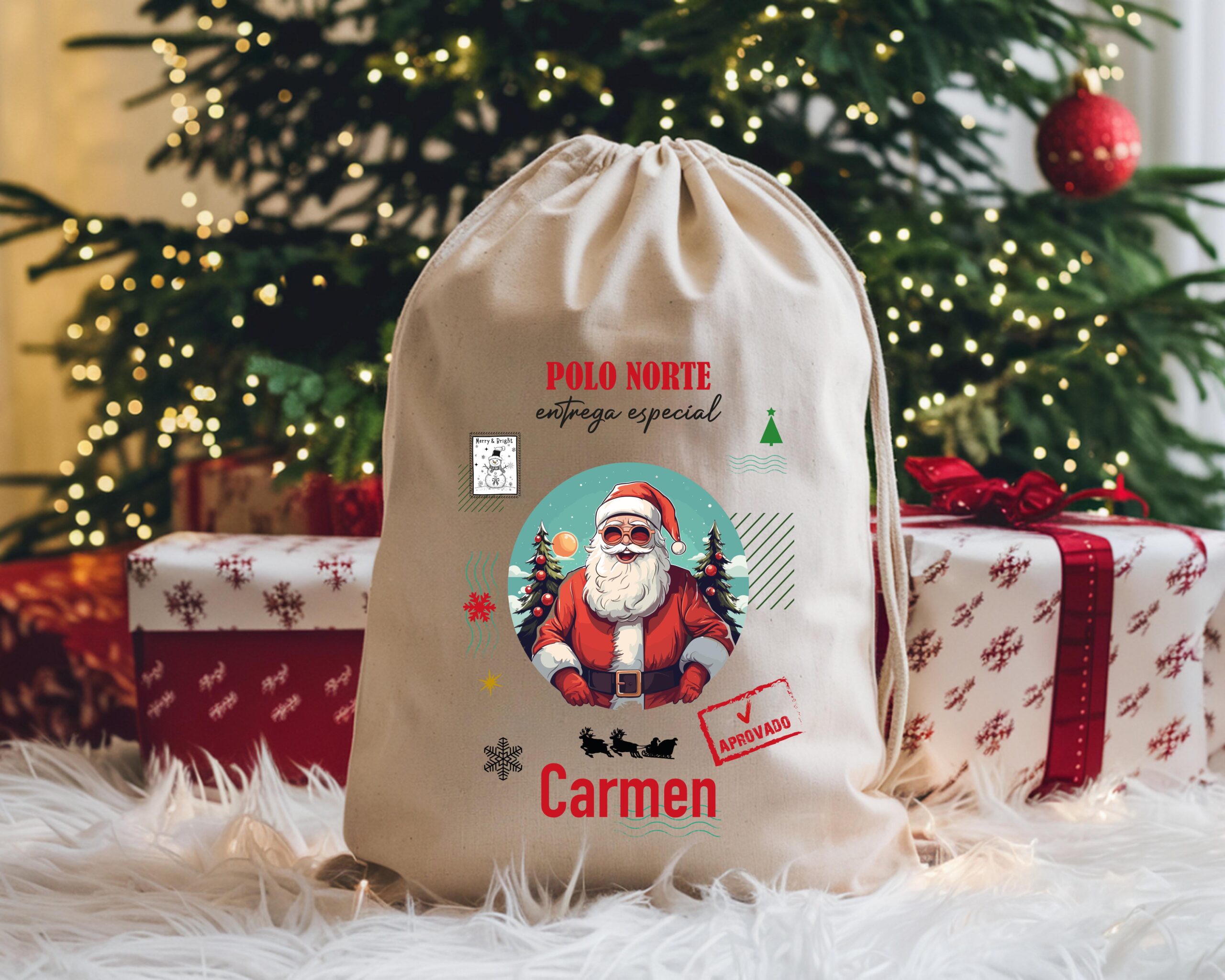 Saco Papá Noel con nombre - Imagen 3
