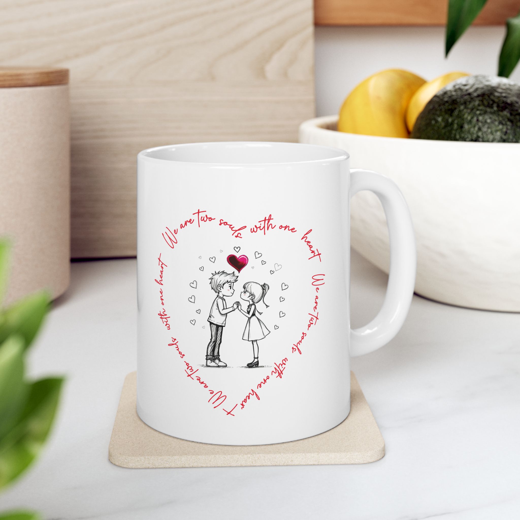 Taza Unidos con un Solo Corazón pareja