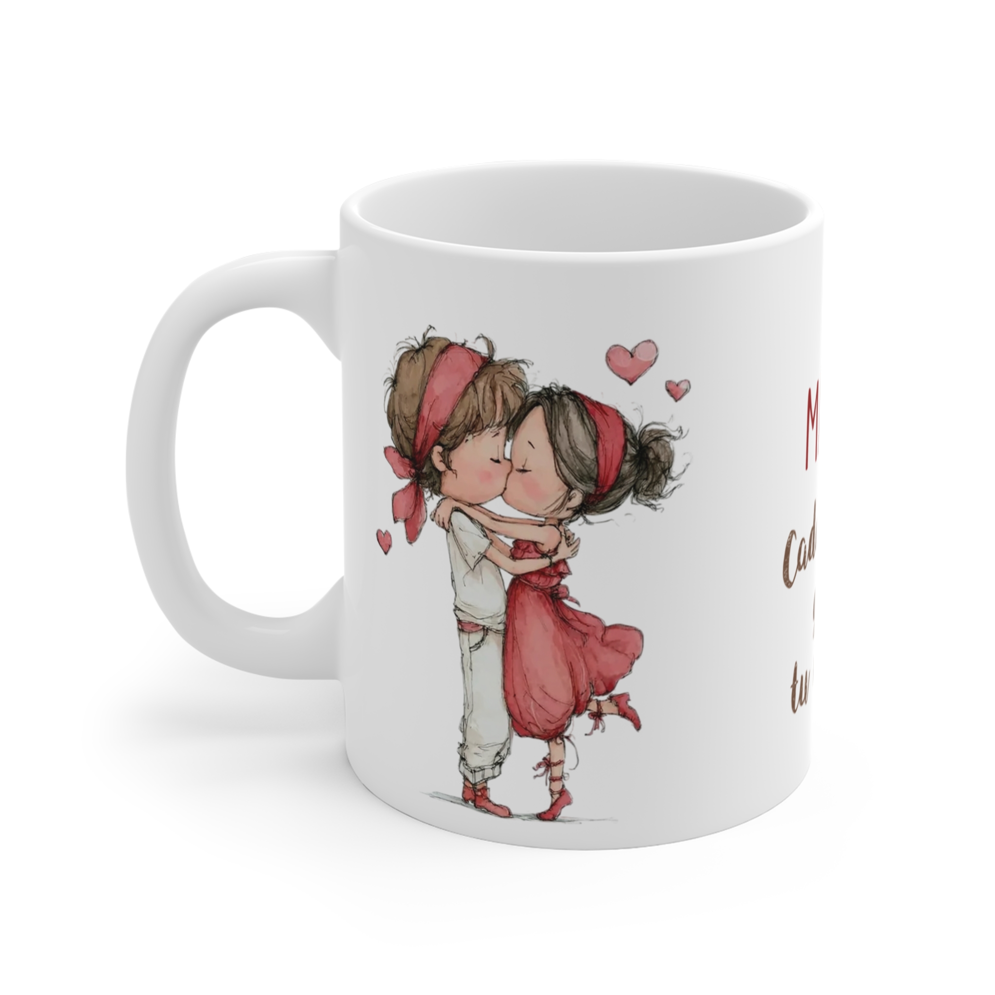 Taza personalizada con nombre cada latido grita tu nombre