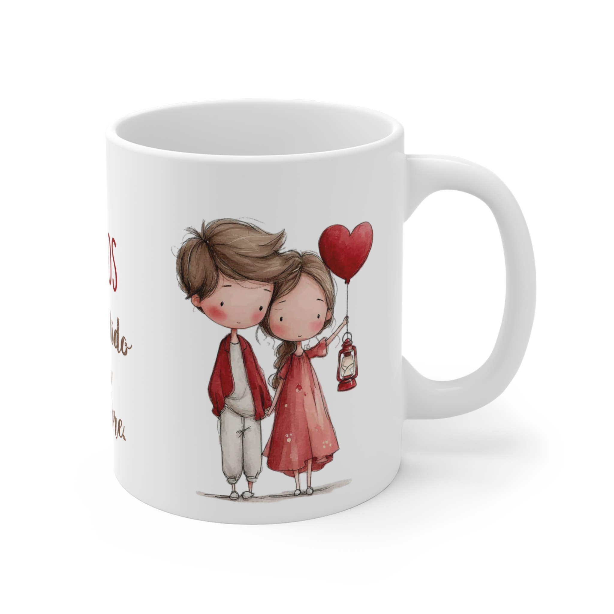 Taza personalizada con nombre cada latido grita tu nombre