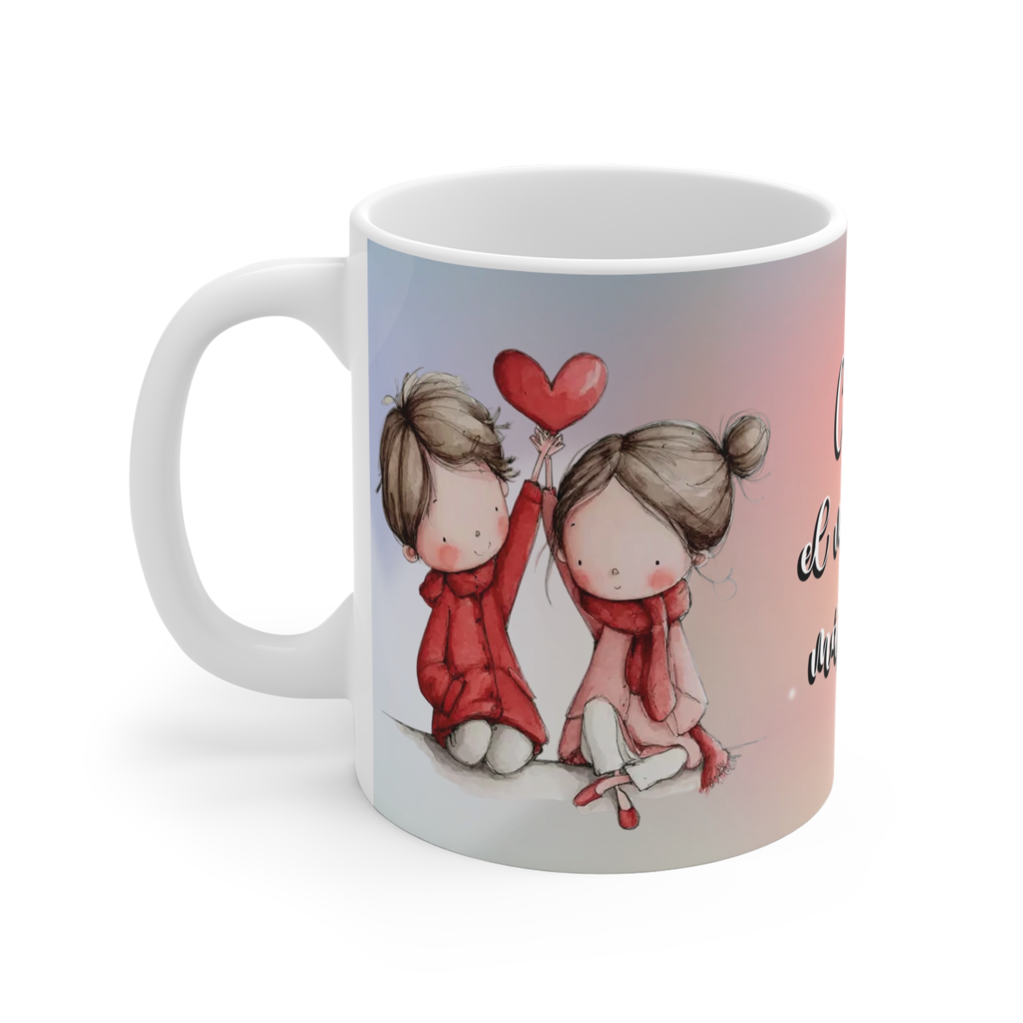 Taza personalizada San Valentin- Contigo el mundo es más bonito