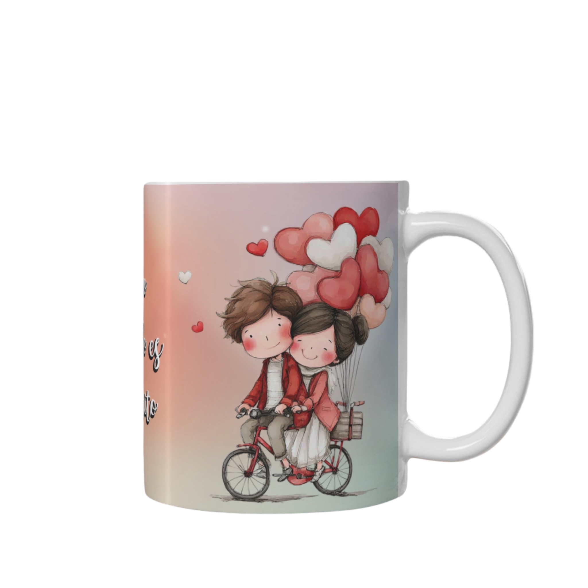 Taza personalizada San Valentin- Contigo el mundo es más bonito