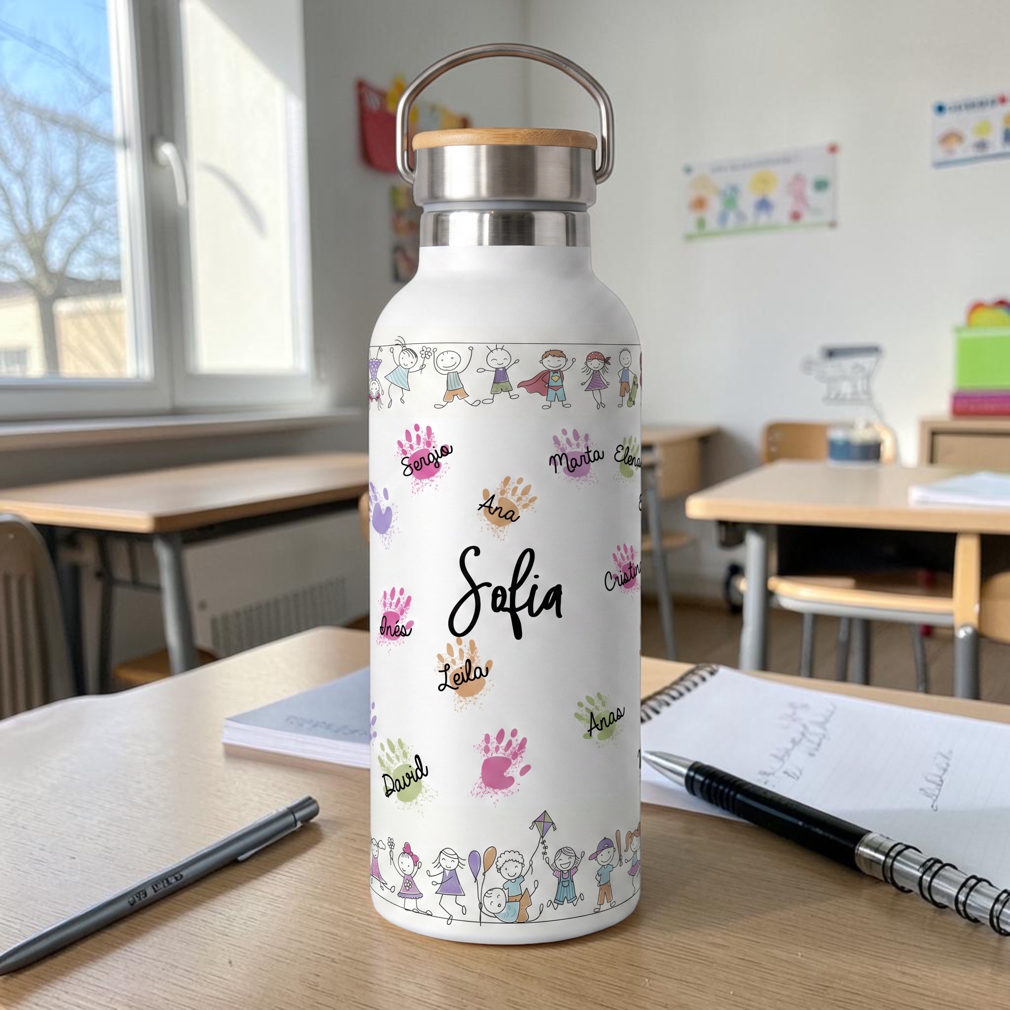 botella termica personalizada profe