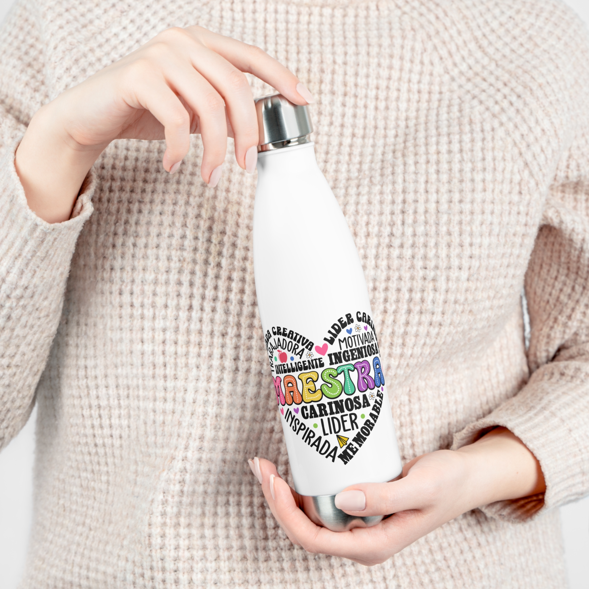 Botella termica Corazon Maestra