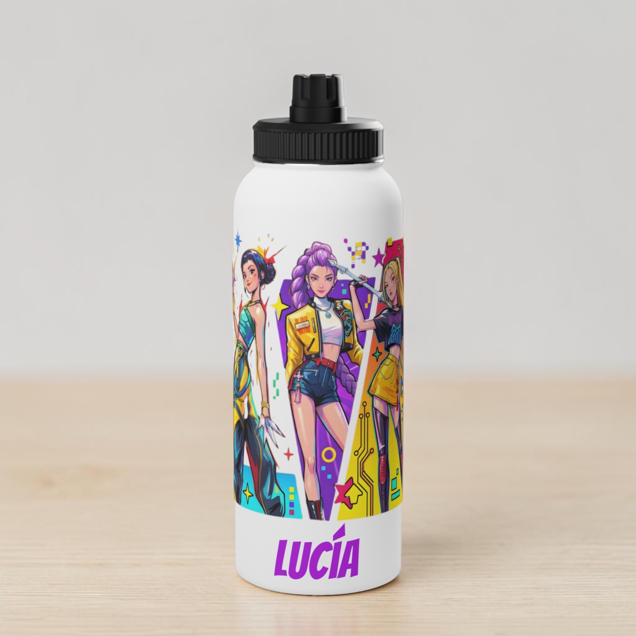 Botella de Aluminio Personalizada con Nombre 800ml - Imagen 3