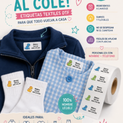 Pack 32 Etiquetas Textiles Personalizadas para Ropa – Vuelta al Cole