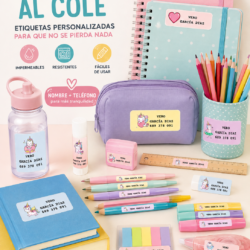Etiquetas personalizadas vuelta al cole para cuadernos